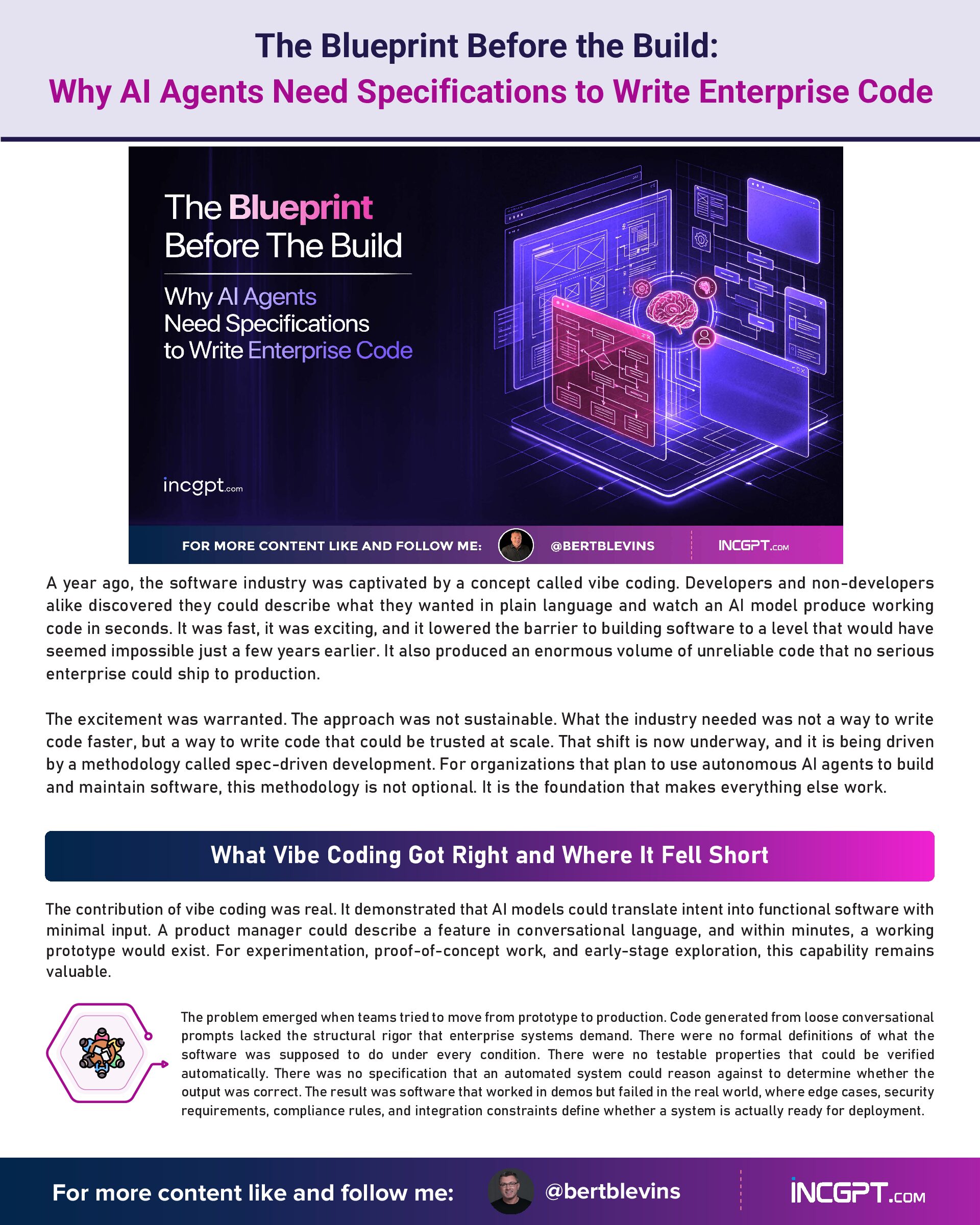 The Blueprint Before the Build Why AI Agents Need Specifications to Write Enterprise Code