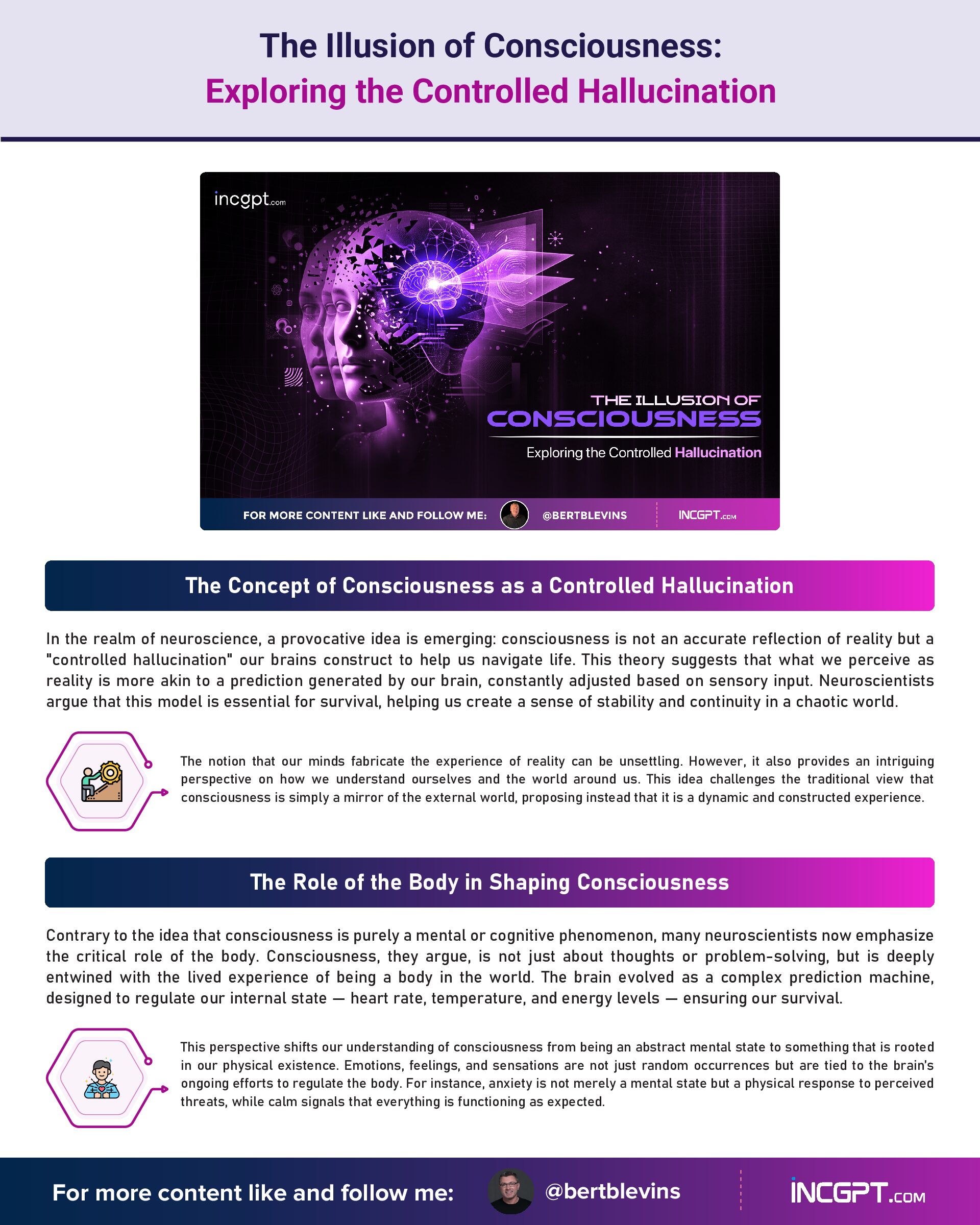 The Illusion of Consciousness – Exploring the Controlled Hallucination