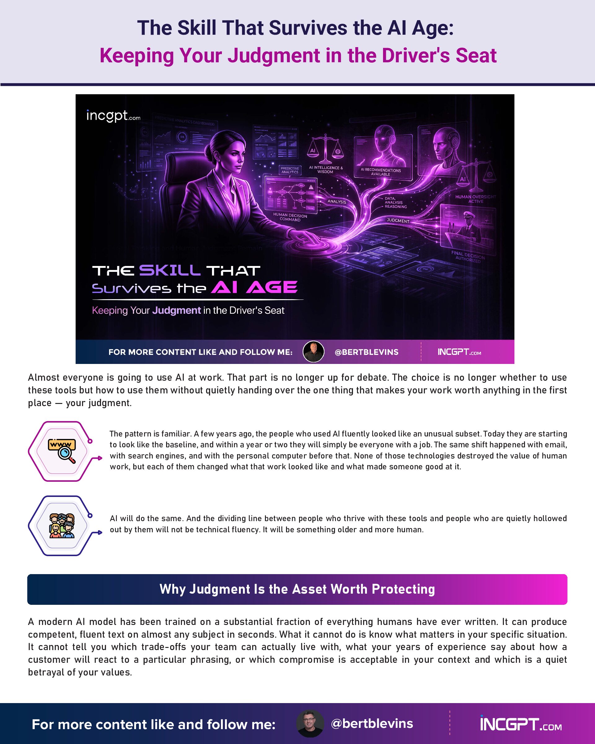 The Skill That Survives the AI Age – Keeping Your Judgment in the Driver’s Seat