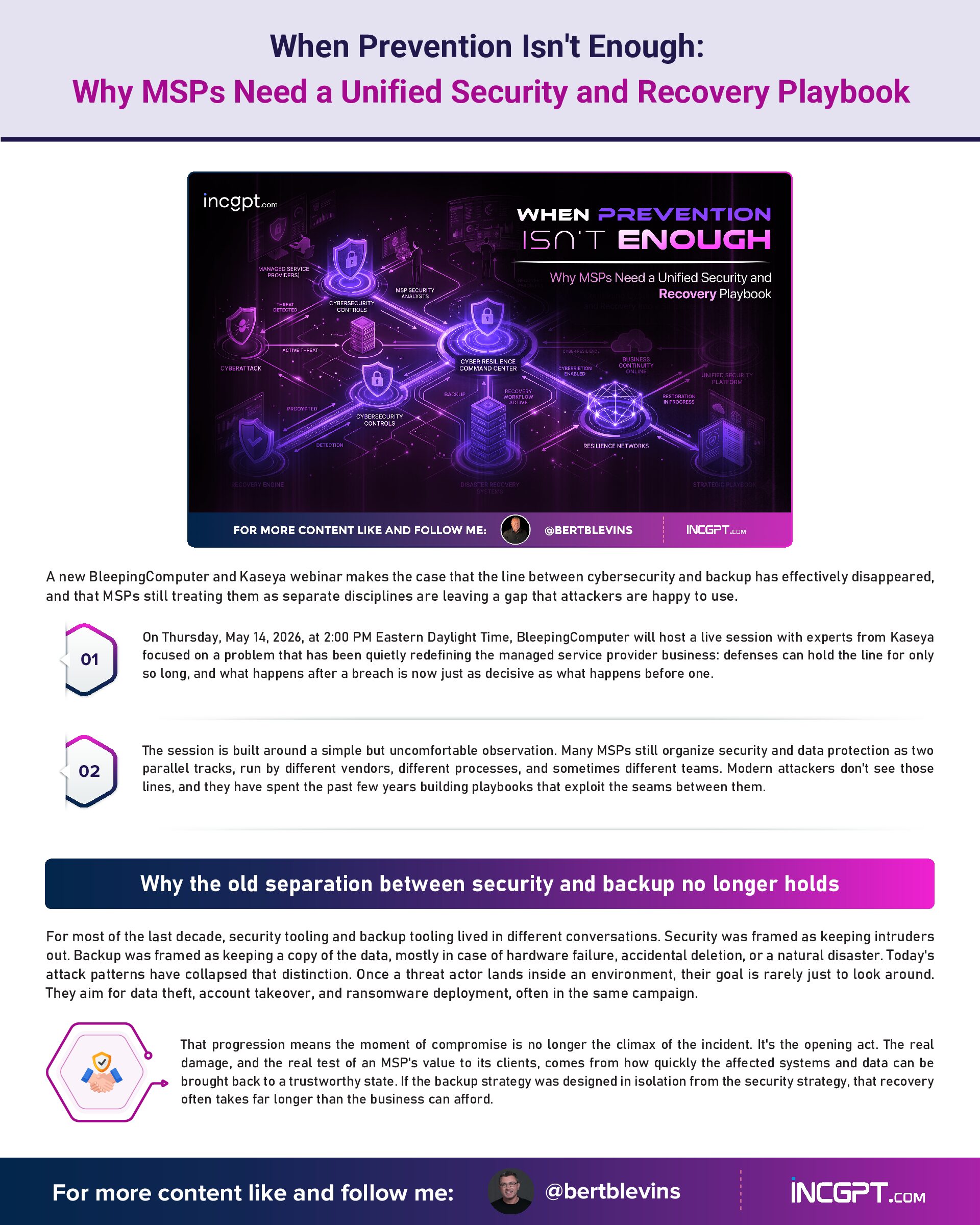 When Prevention Isn’t Enough Why MSPs Need a Unified Security and Recovery Playbook