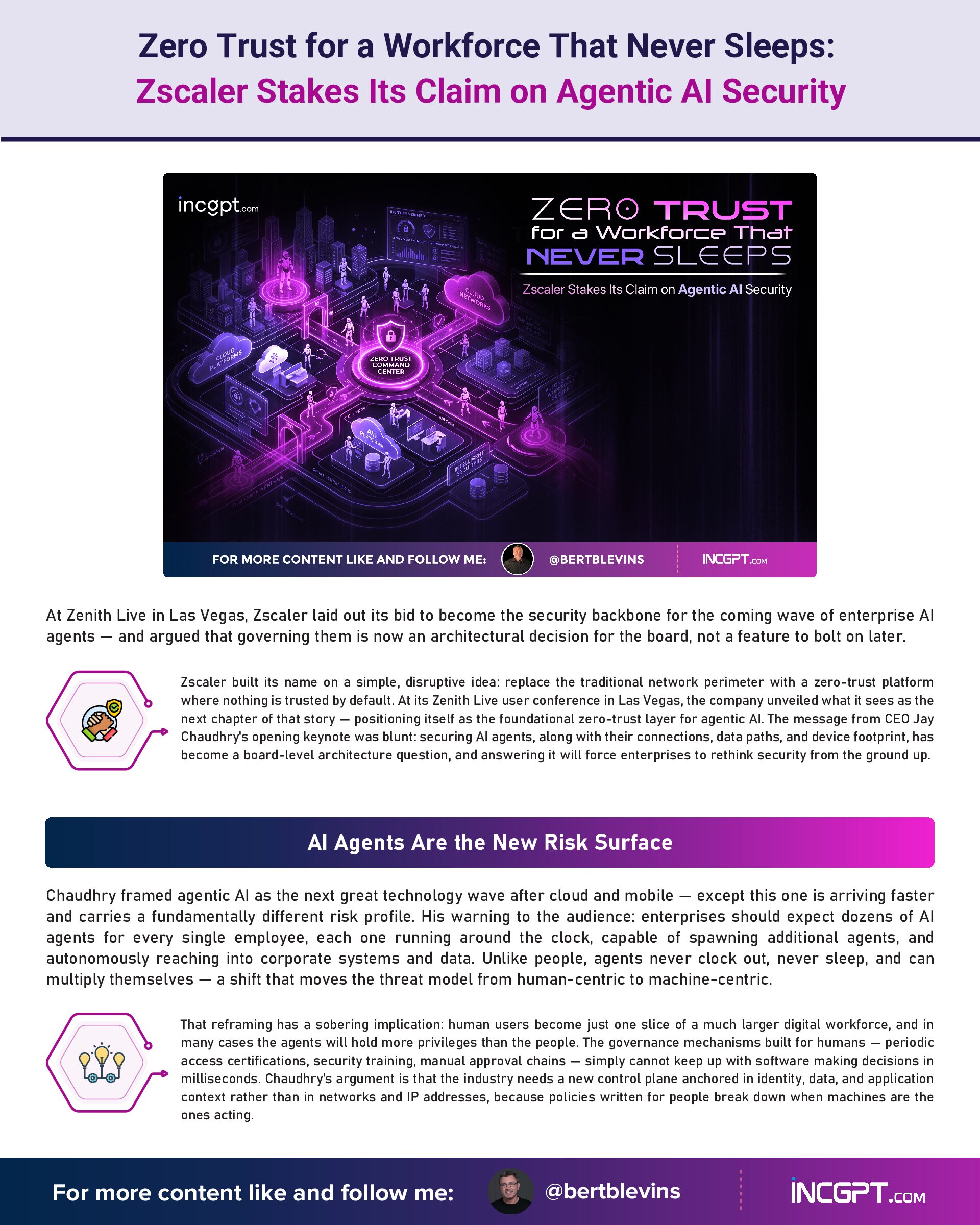 Zero Trust for a Workforce That Never Sleeps Zscaler Stakes Its Claim on Agentic AI Security