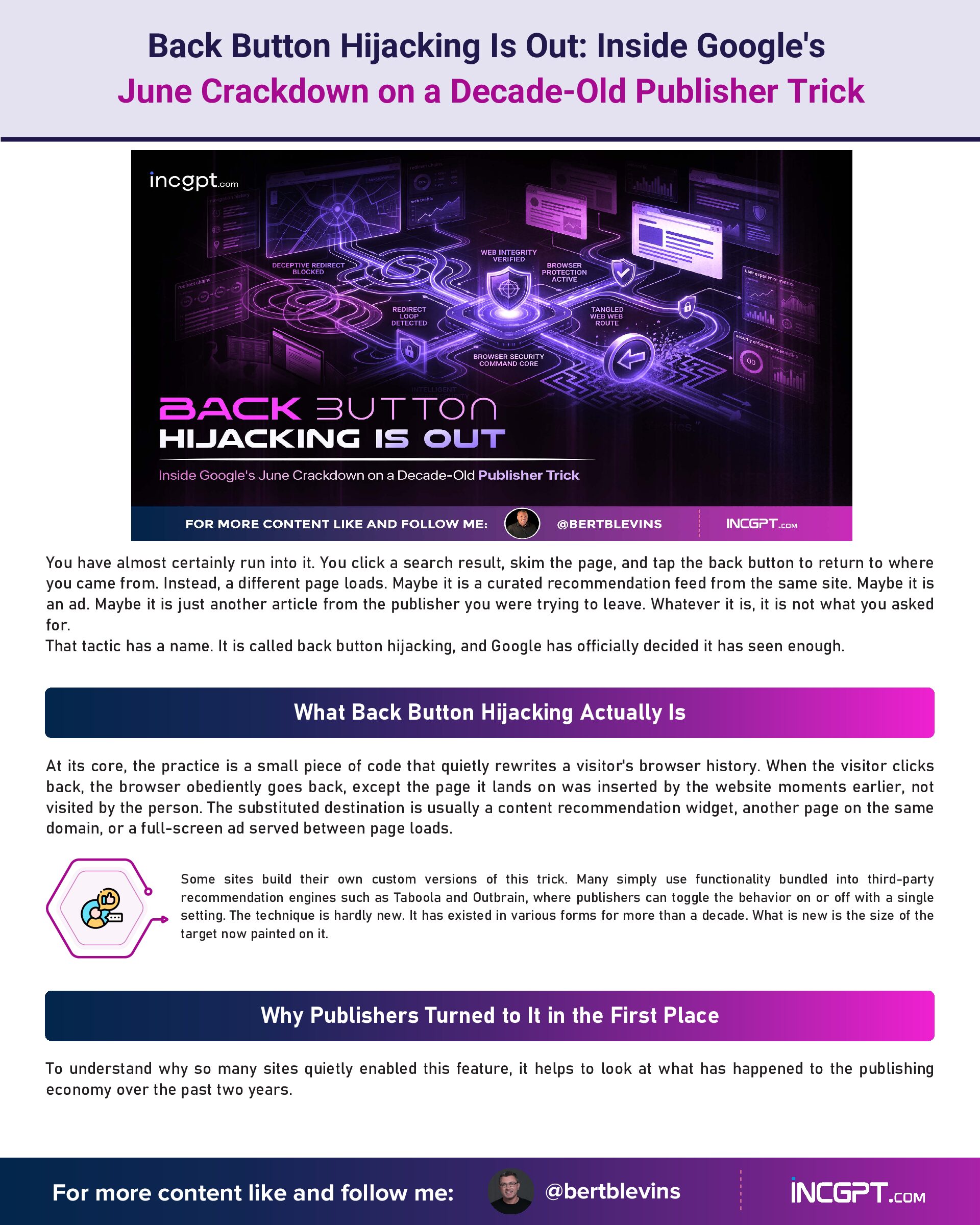 Back Button Hijacking Is Out – Inside Google’s June Crackdown on a Decade-Old Publisher Trick