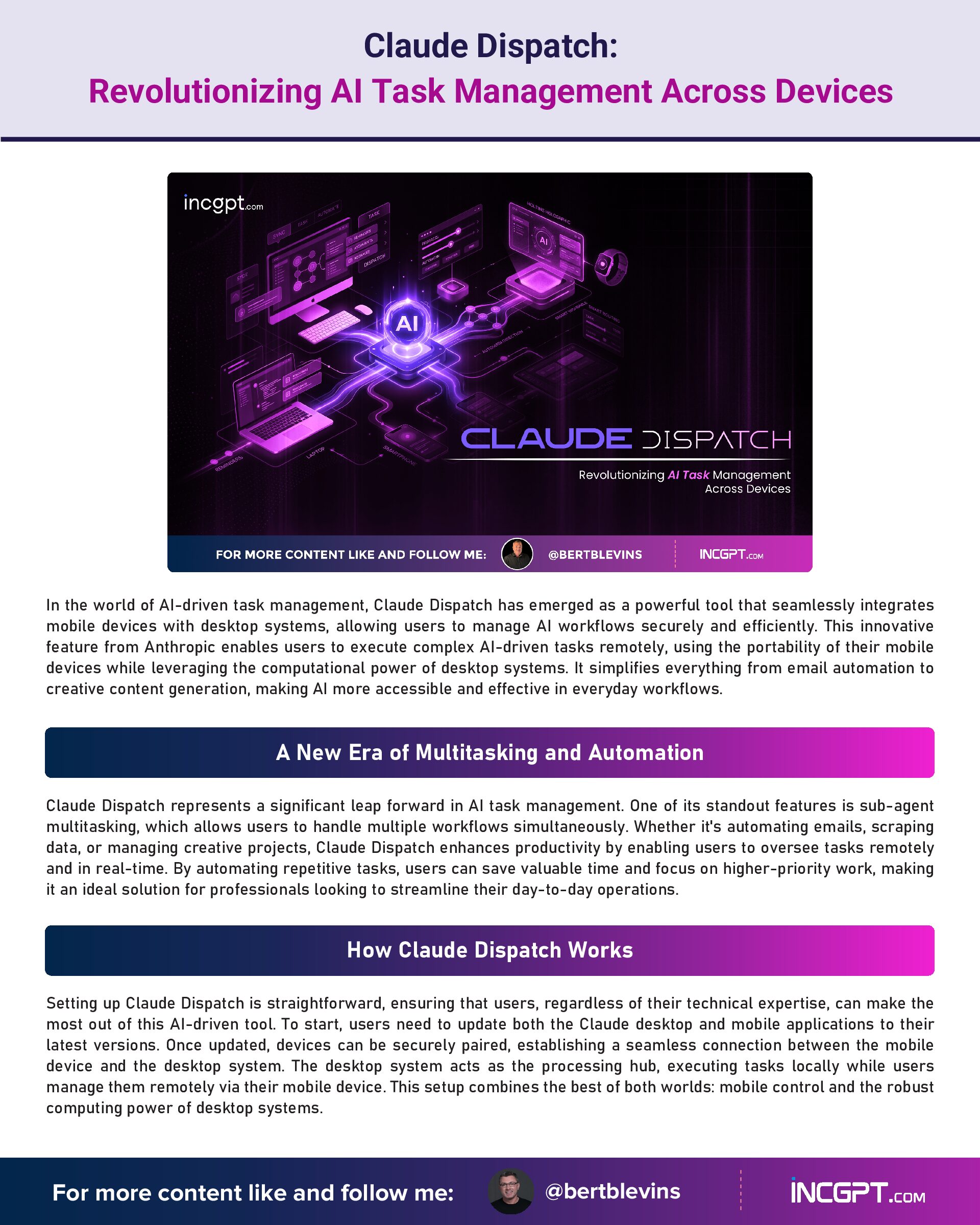 Claude Dispatch Revolutionizing AI Task Management Across Devices