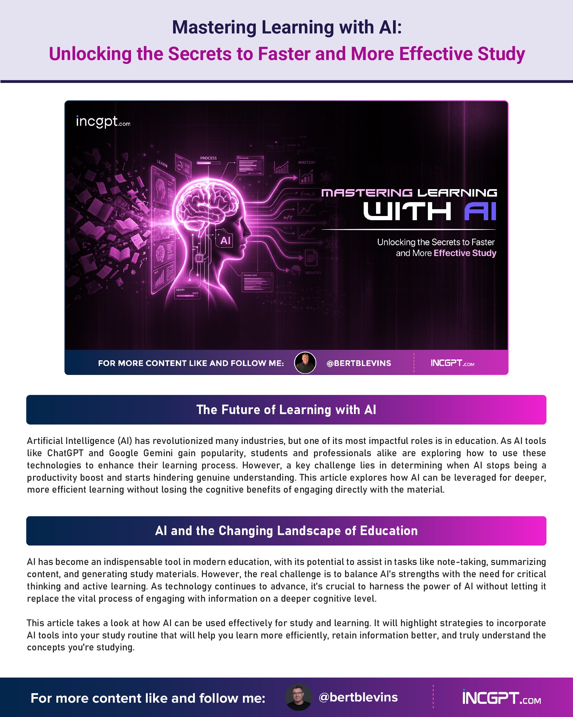 Mastering Learning with AI – Unlocking the Secrets to Faster and More Effective Study